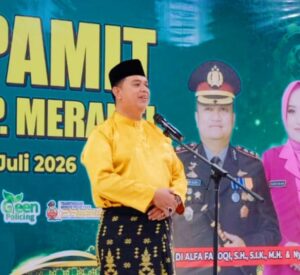 Disertai Pantun Amanah, LAMR Meranti Sambut Kapolres Baru dan Lepas AKBP Aldi