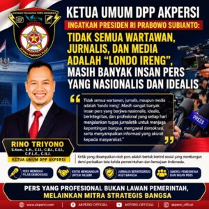 Masih Adakah Pers Nasionalis? Ini Jawaban AKPERSI untuk Presiden