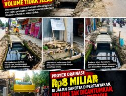 Drainase Rp8 Miliar di Jalan Gaperta Dipertanyakan, BPK dan Inspektorat Didorong Cek Volume dan Mutu