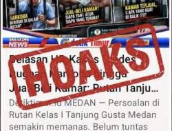 NARASI “BELASAN HP, LODES, NARKOBA HINGGA JUAL-BELI KAMAR RUTAN TANJUNG GUSTA” DINILAI HOAKS